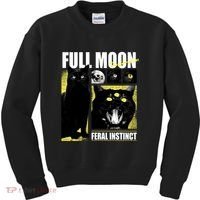 Full Moon Black Cat Transformation Kids Sweatshirt thumb 0