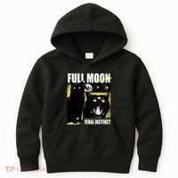 Full Moon Black Cat Transformation Kids Hoodie thumb 0
