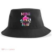 Funny Mama Bear Four Cubs Cute Gift Sustainable Bucket Hat thumb 0