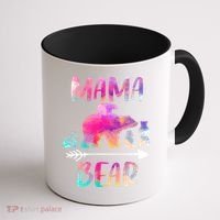 Funny Mama Bear Four Cubs Cute Gift Coffee Mug thumb 1