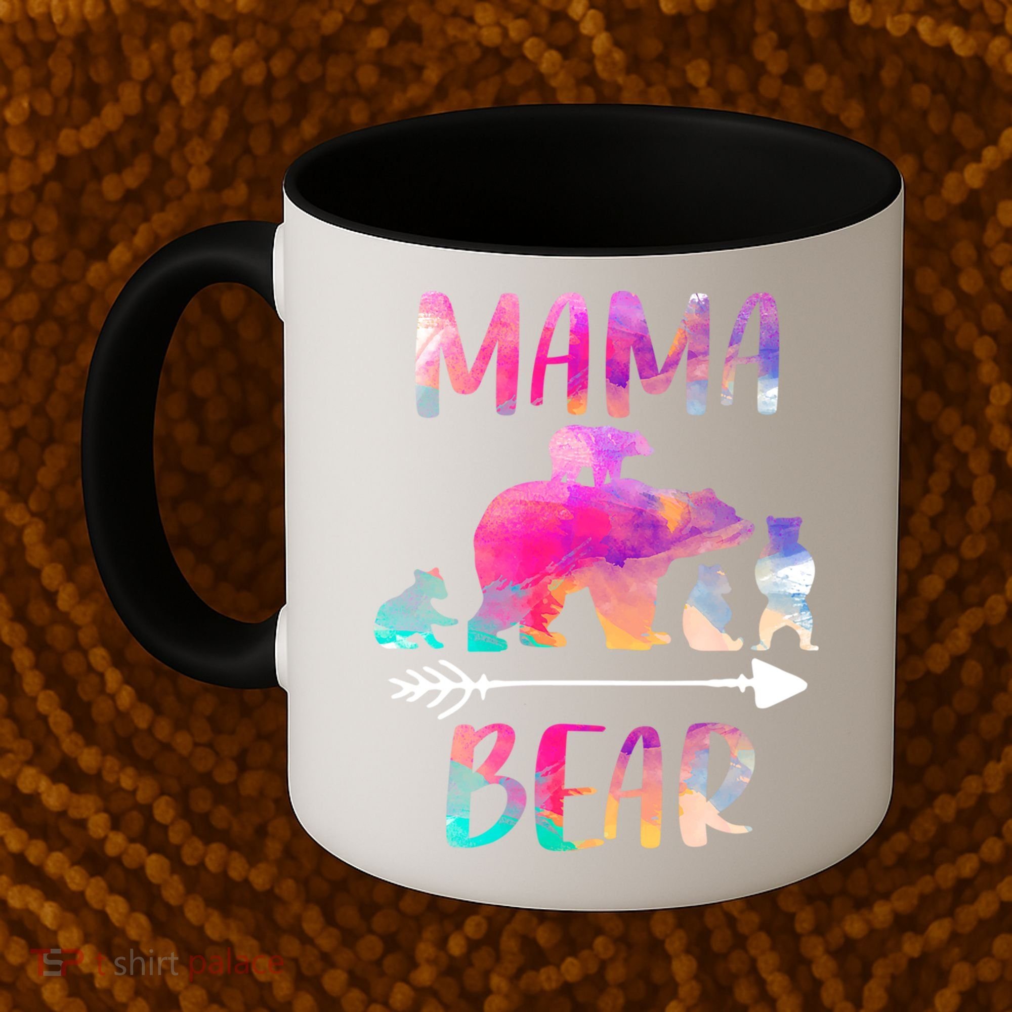 Funny Mama Bear Four Cubs Cute Gift Coffee Mug
