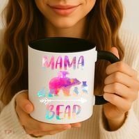 Funny Mama Bear Four Cubs Cute Gift Coffee Mug thumb 3