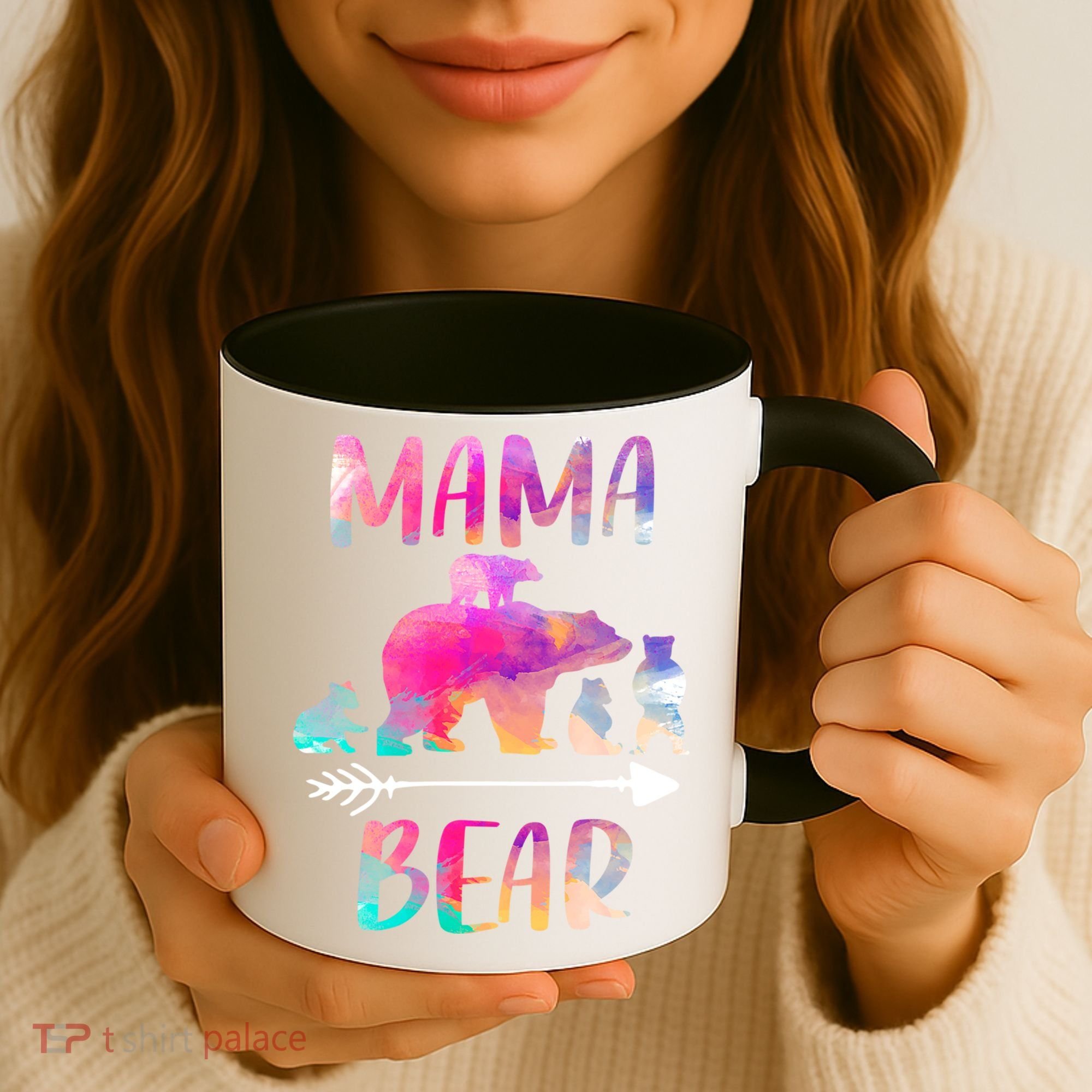 Funny Mama Bear Four Cubs Cute Gift Coffee Mug