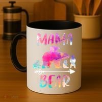 Funny Mama Bear Four Cubs Cute Gift Coffee Mug thumb 4