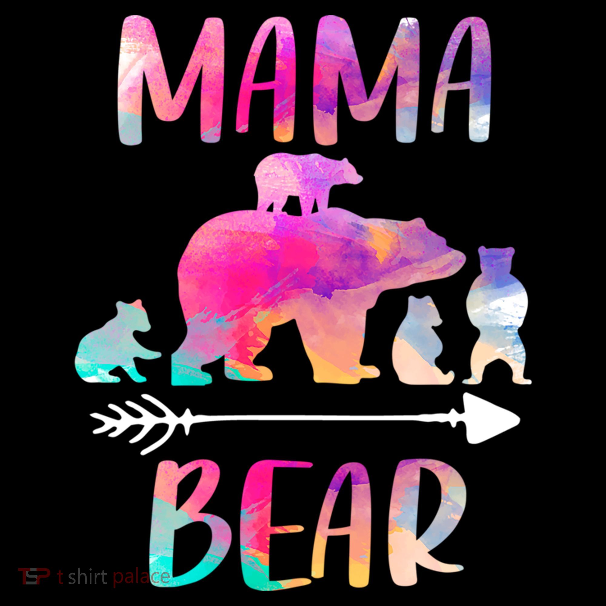 Funny Mama Bear Four Cubs Cute Gift Coffee Mug