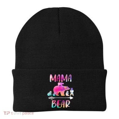 Funny Mama Bear Four Cubs Cute Gift Beanie