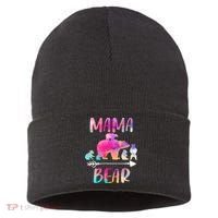 Funny Mama Bear Four Cubs Cute Gift Sustainable Knit Beanie thumb 0