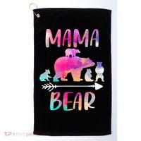 Funny Mama Bear Four Cubs Cute Gift Golf Towel thumb 0