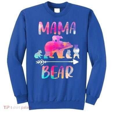 Funny Mama Bear Four Cubs Cute Gift Sweatshirt