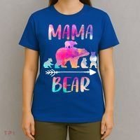 Funny Mama Bear Four Cubs Cute Gift T-Shirt thumb 4