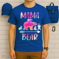 Funny Mama Bear Four Cubs Cute Gift T-Shirt thumb 6
