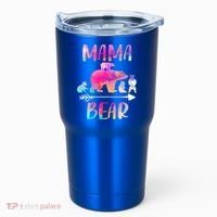 Funny Mama Bear Four Cubs Cute Gift Tumbler thumb 0