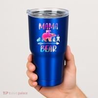 Funny Mama Bear Four Cubs Cute Gift Tumbler thumb 2