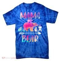 Funny Mama Bear Four Cubs Cute Gift Tie-Dye T-Shirt thumb 0
