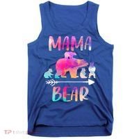 Funny Mama Bear Four Cubs Cute Gift Tank Top thumb 0