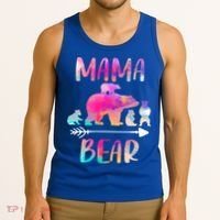 Funny Mama Bear Four Cubs Cute Gift Tank Top thumb 3