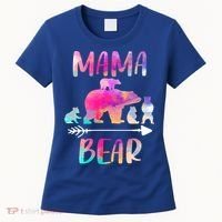Funny Mama Bear Four Cubs Cute Gift Women's T-Shirt thumb 0