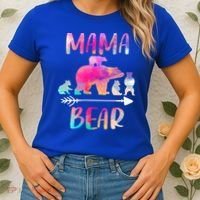 Funny Mama Bear Four Cubs Cute Gift Women's T-Shirt thumb 2