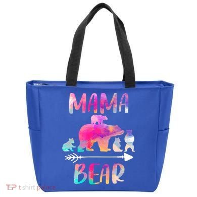 Funny Mama Bear Four Cubs Cute Gift Tote Bag