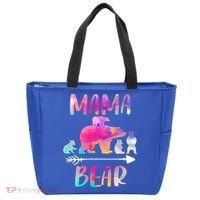 Funny Mama Bear Four Cubs Cute Gift Tote Bag thumb 0