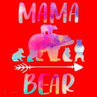 Funny Mama Bear Four Cubs Cute Gift Santa Hat thumb 1