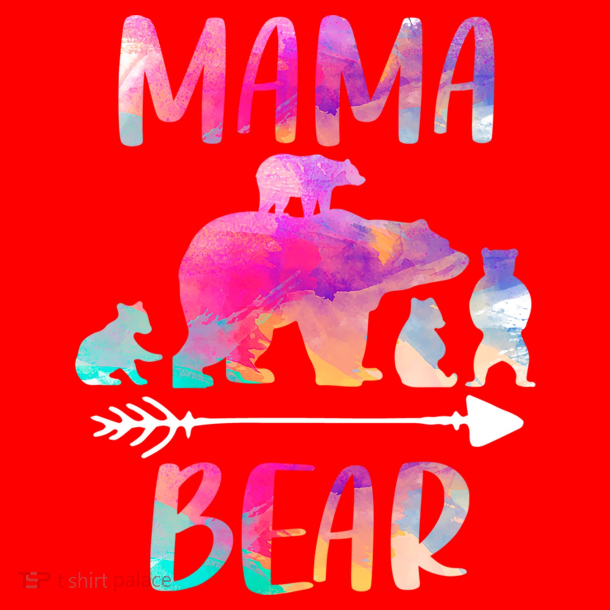 Funny Mama Bear Four Cubs Cute Gift Santa Hat