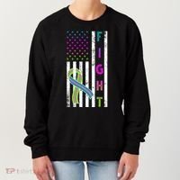 Fight Metastatic Breast Cancer American Flag Women's Sweatshirt thumb 0