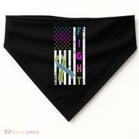 Fight Metastatic Breast Cancer American Flag USA-Made Doggie Bandana thumb 0