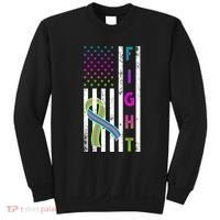 Fight Metastatic Breast Cancer American Flag Sweatshirt thumb 0