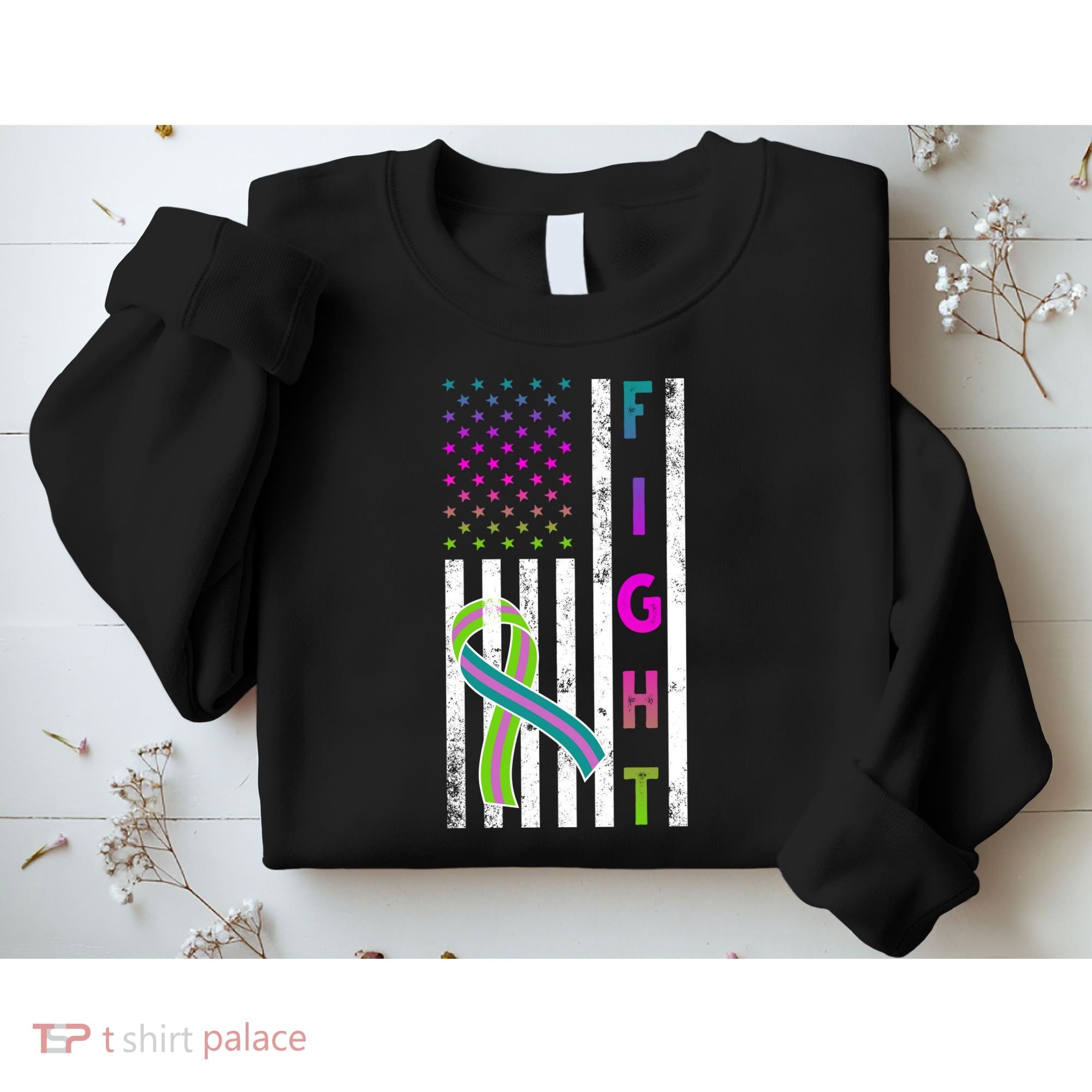 Fight Metastatic Breast Cancer American Flag Sweatshirt
