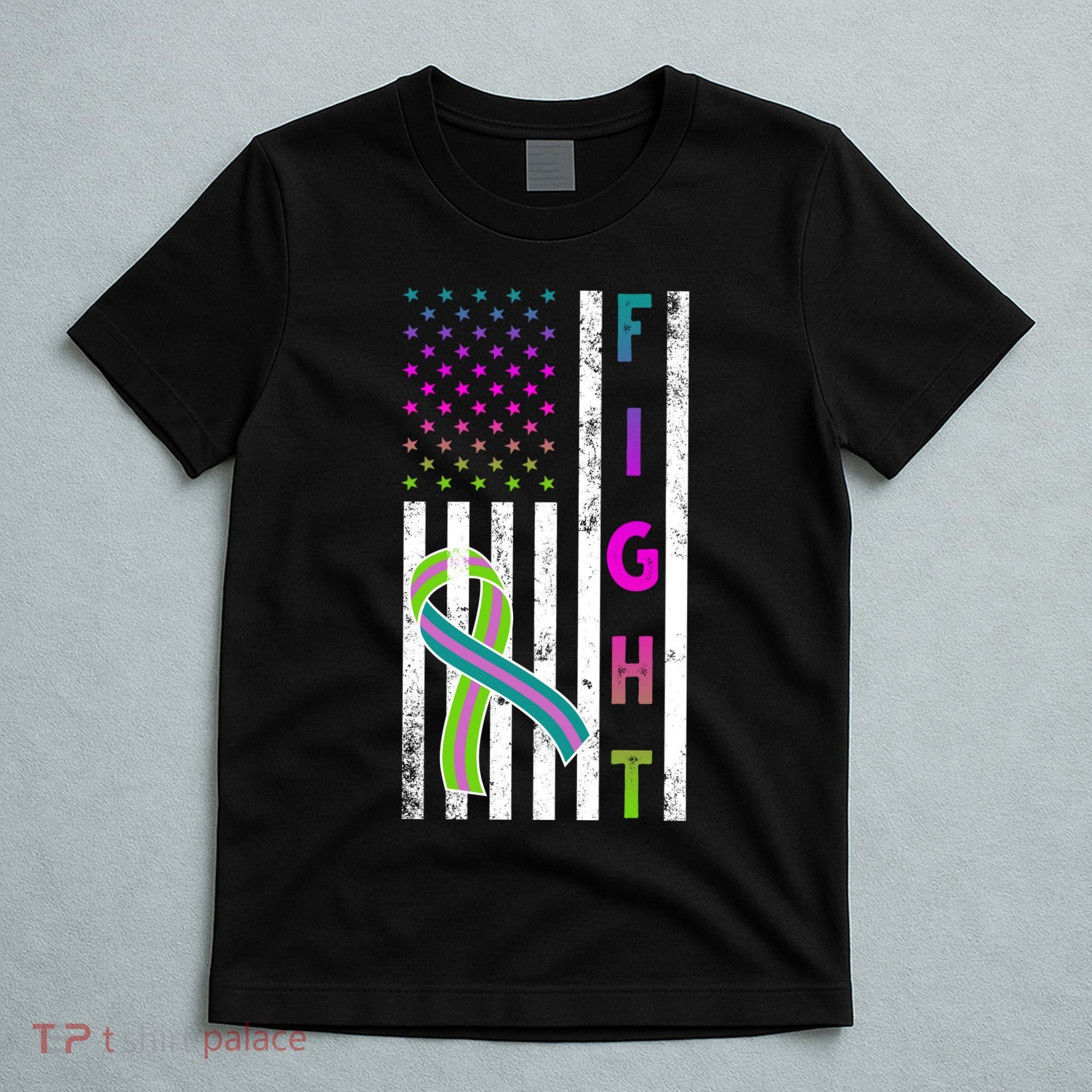 Fight Metastatic Breast Cancer American Flag T-Shirt