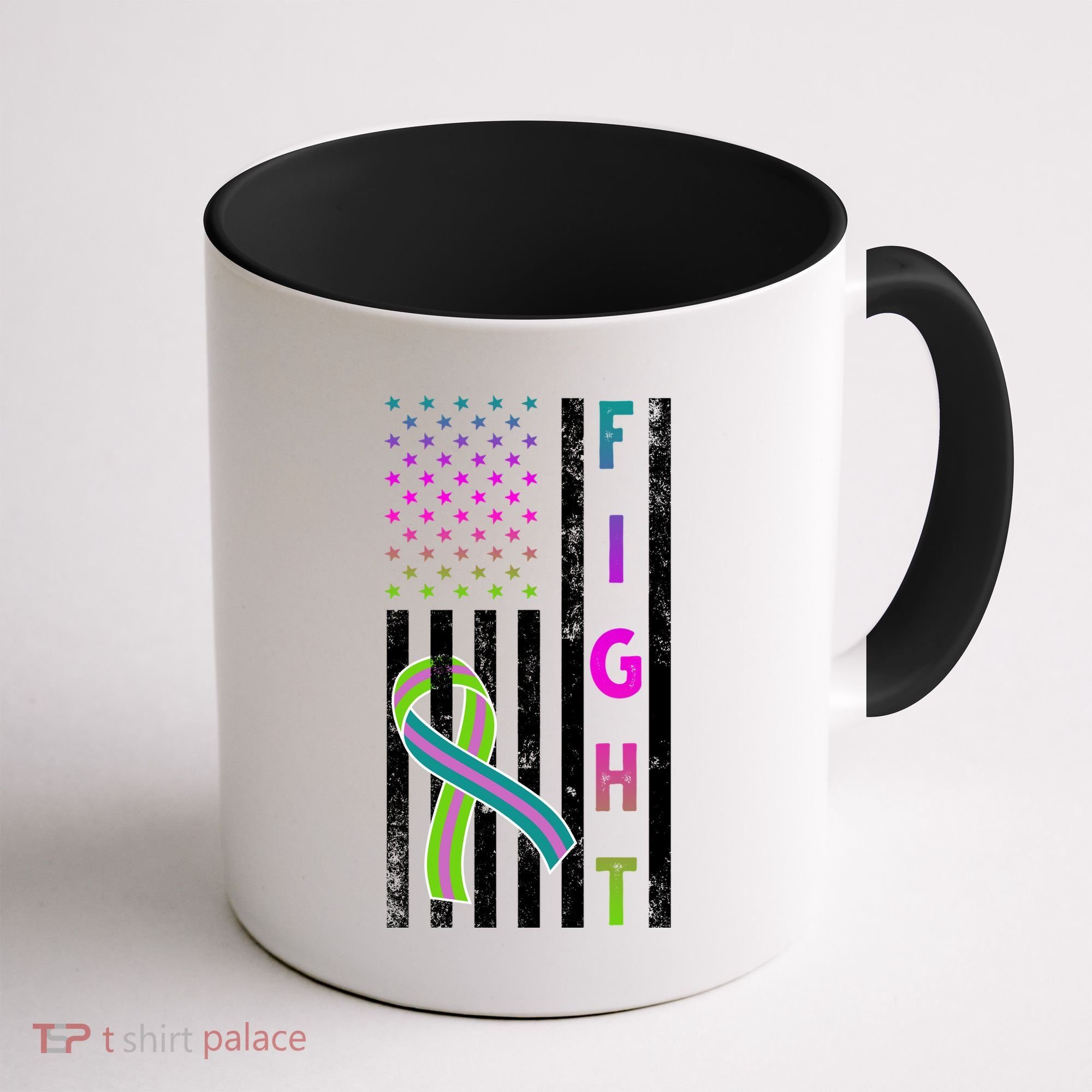 Fight Metastatic Breast Cancer American Flag Coffee Mug