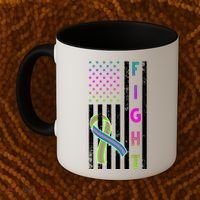 Fight Metastatic Breast Cancer American Flag Coffee Mug thumb 2