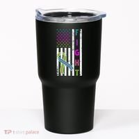 Fight Metastatic Breast Cancer American Flag Tumbler thumb 0