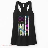 Fight Metastatic Breast Cancer American Flag Women's Tank Top thumb 0