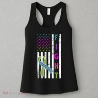 Fight Metastatic Breast Cancer American Flag Women's Tank Top thumb 3
