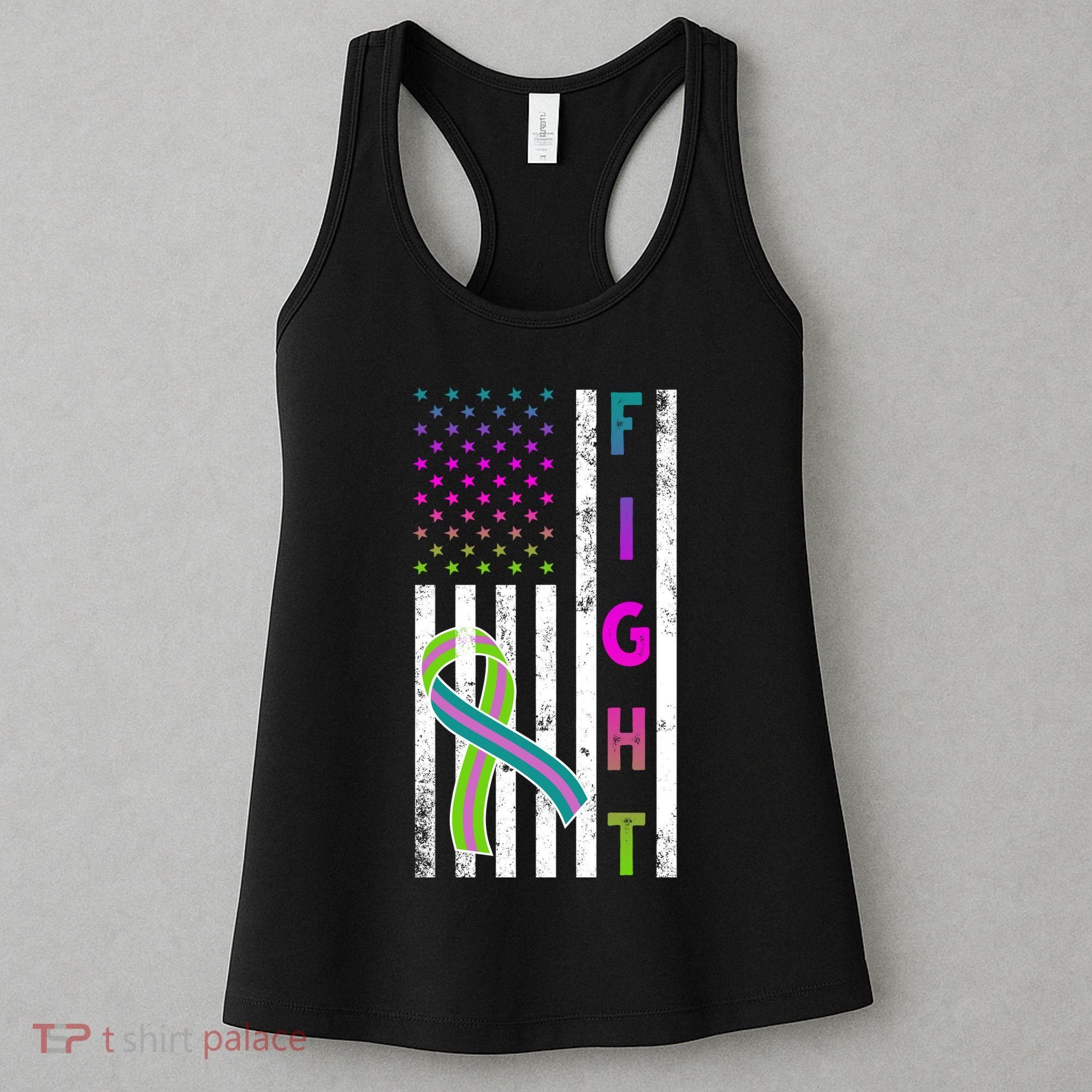 Fight Metastatic Breast Cancer American Flag Women's Tank Top