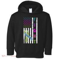 Fight Metastatic Breast Cancer American Flag Toddler Hoodie thumb 0