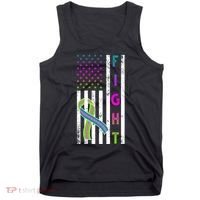 Fight Metastatic Breast Cancer American Flag Tank Top thumb 0