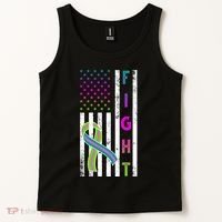 Fight Metastatic Breast Cancer American Flag Tank Top thumb 2