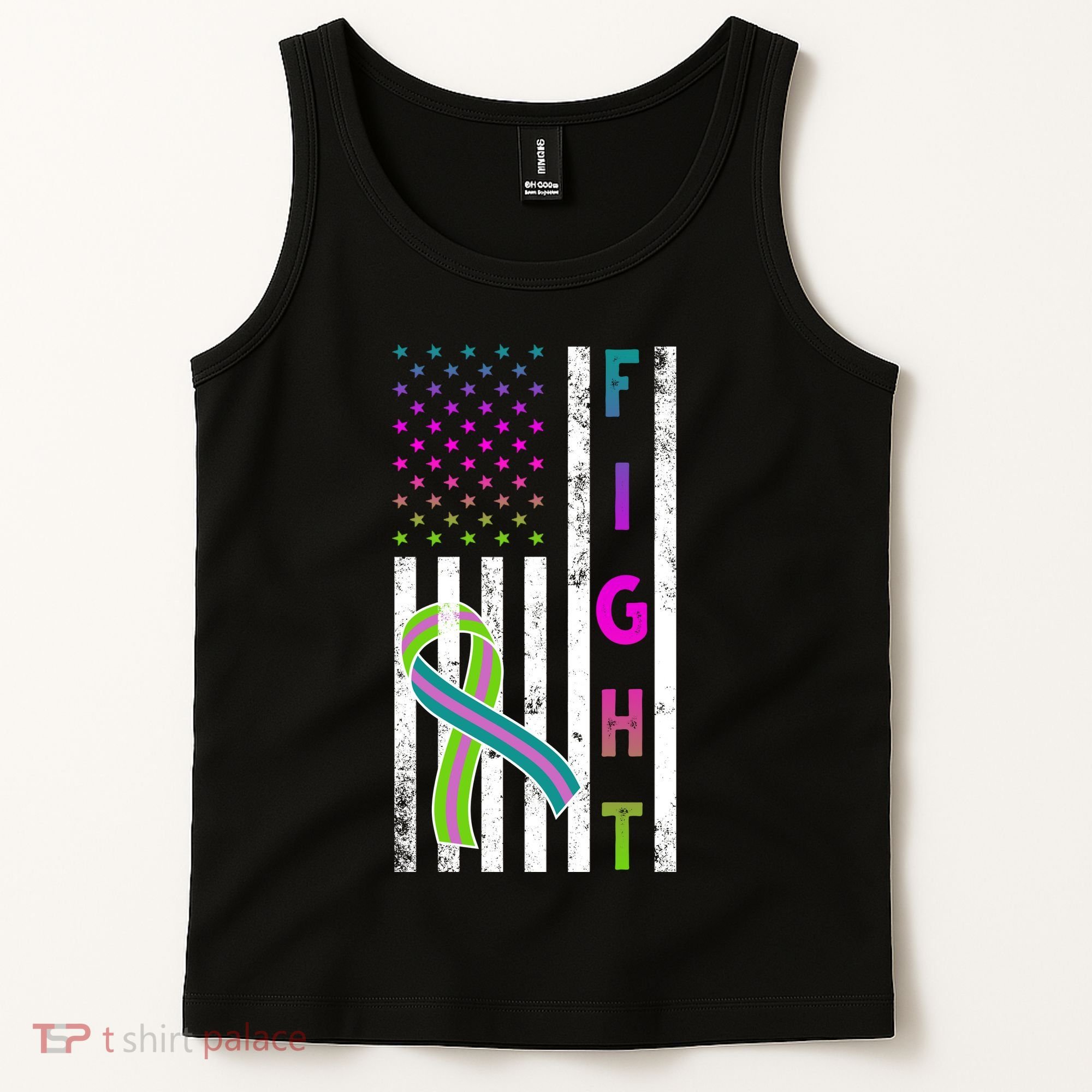 Fight Metastatic Breast Cancer American Flag Tank Top
