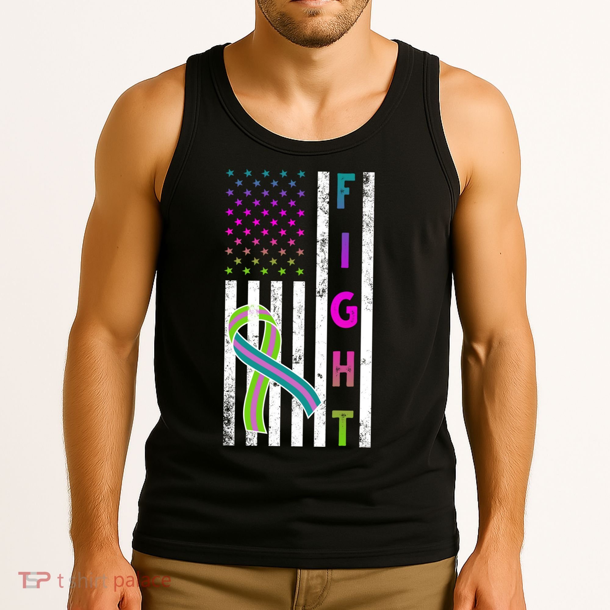 Fight Metastatic Breast Cancer American Flag Tank Top
