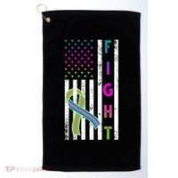 Fight Metastatic Breast Cancer American Flag Golf Towel thumb 0