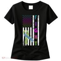 Fight Metastatic Breast Cancer American Flag Women's T-Shirt thumb 0