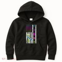 Fight Metastatic Breast Cancer American Flag Kids Hoodie thumb 0