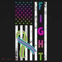 Fight Metastatic Breast Cancer American Flag Kids T-Shirt thumb 4