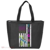 Fight Metastatic Breast Cancer American Flag Tote Bag thumb 0