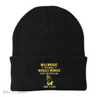 Funny Millwright Because Miracle Worker Isn't A Job Title Gi Funny Gift Beanie thumb 0