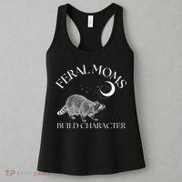 Feral Moms Build Character Raccoon Women's Tank Top thumb 3