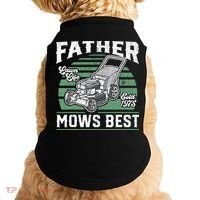 Father Mows Best Funny Lawn Mower Mowing Fathers Day Gift Doggie Tank thumb 0